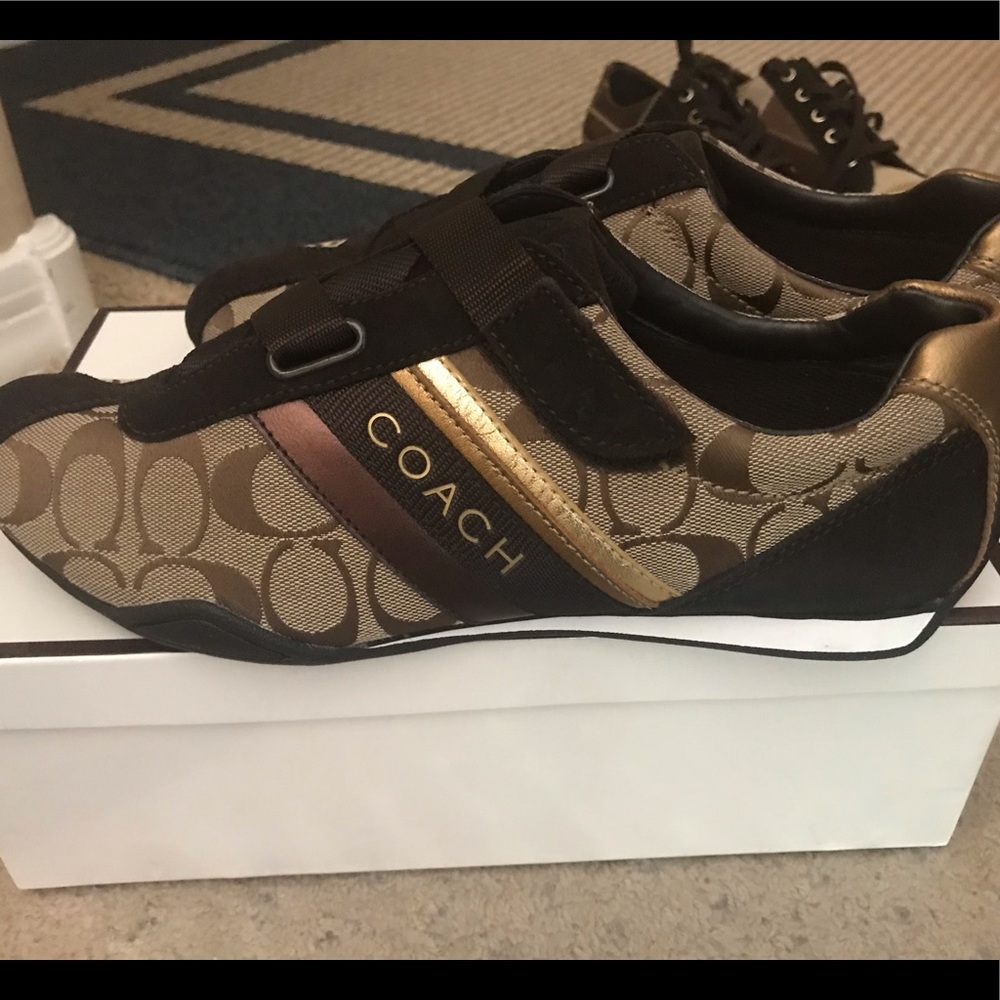 Ladies coach monogram shoes sneakers sz 10 new